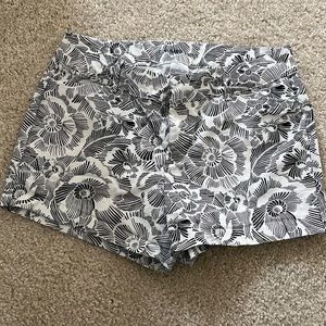 Black and white patterned shorts